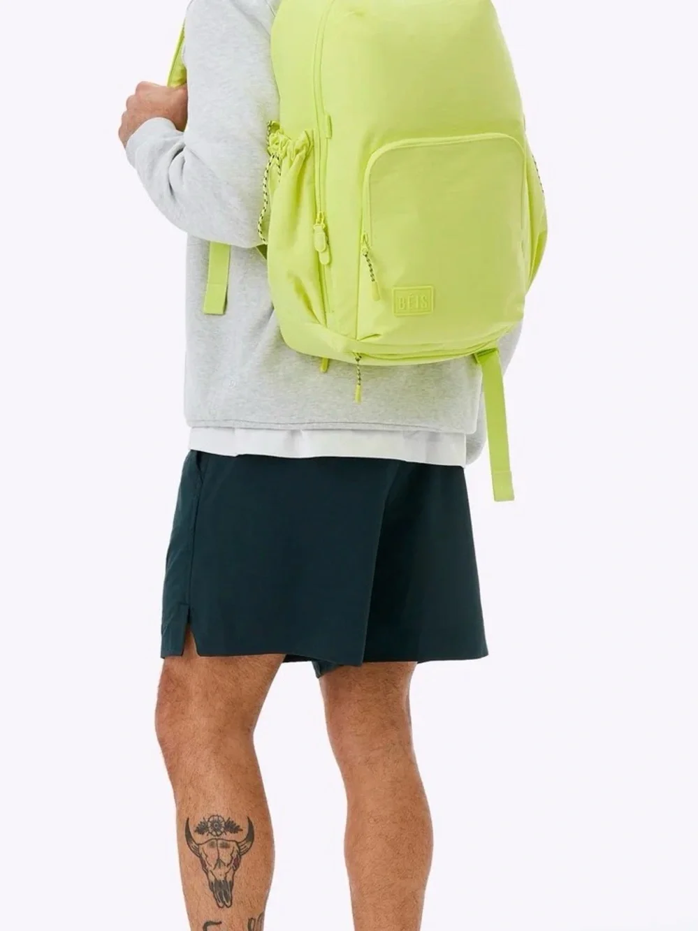 BEIS The North To South Backpack in Limone